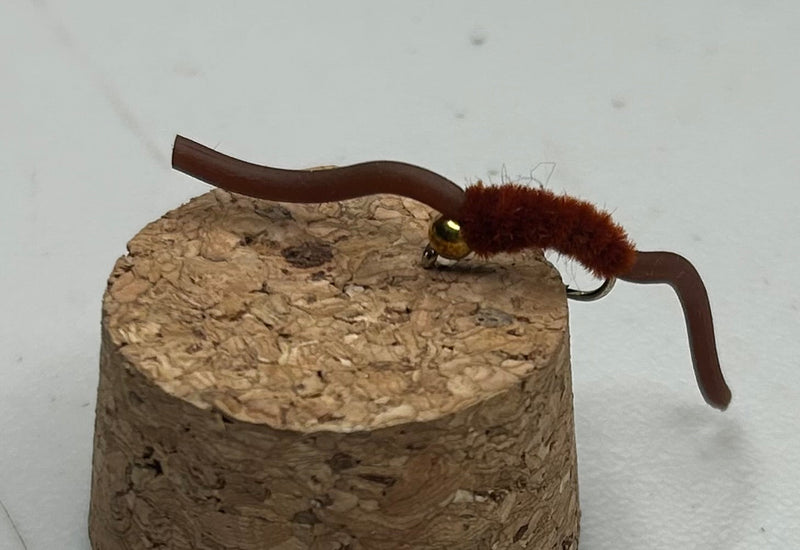 BeadHead Chenille Squirmy Worm Brown