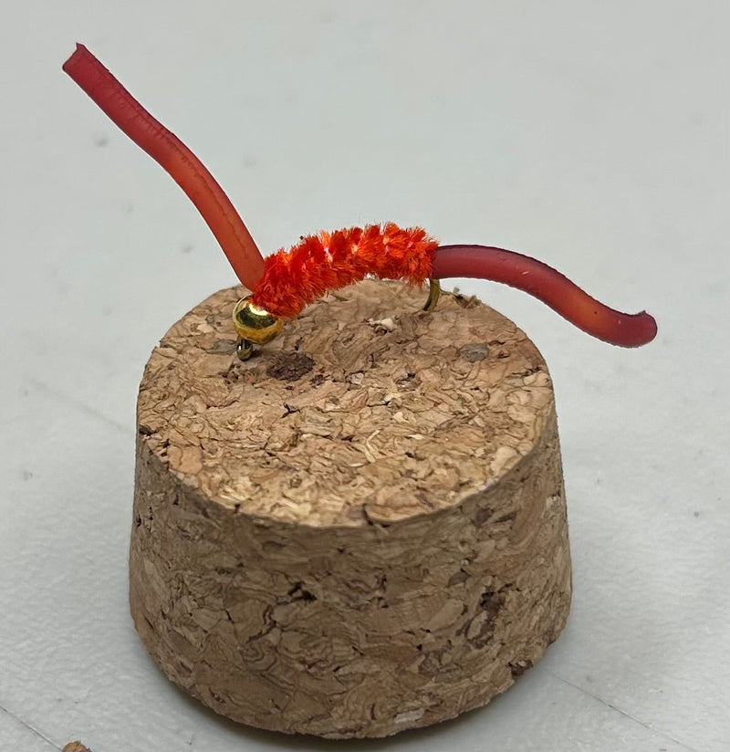 BeadHead Chenille Squirmy Worm Burnt Orange