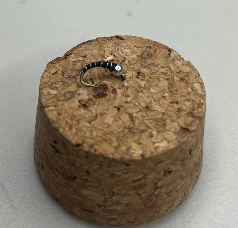 Thin Tungsten Zebra Midge Black