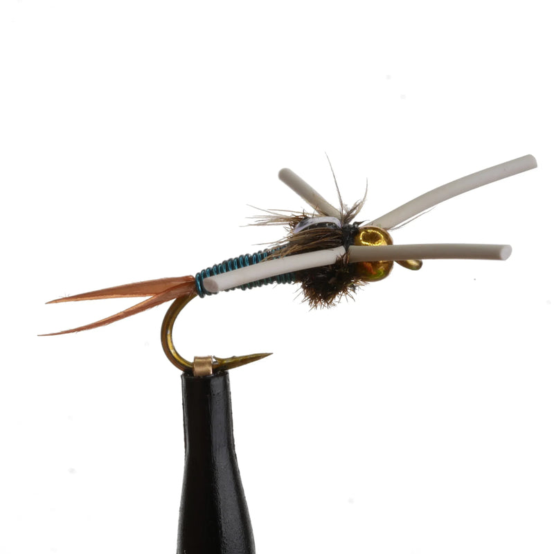 Beadhead Copper John Rubberleg Blue