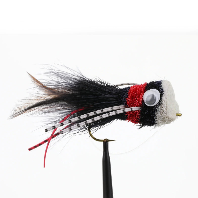 Mega Deer Hair Popper Black/Red