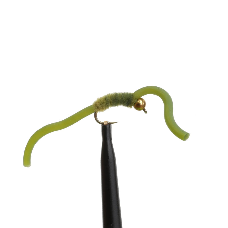 BeadHead Chenille Squirmy Worm Olive