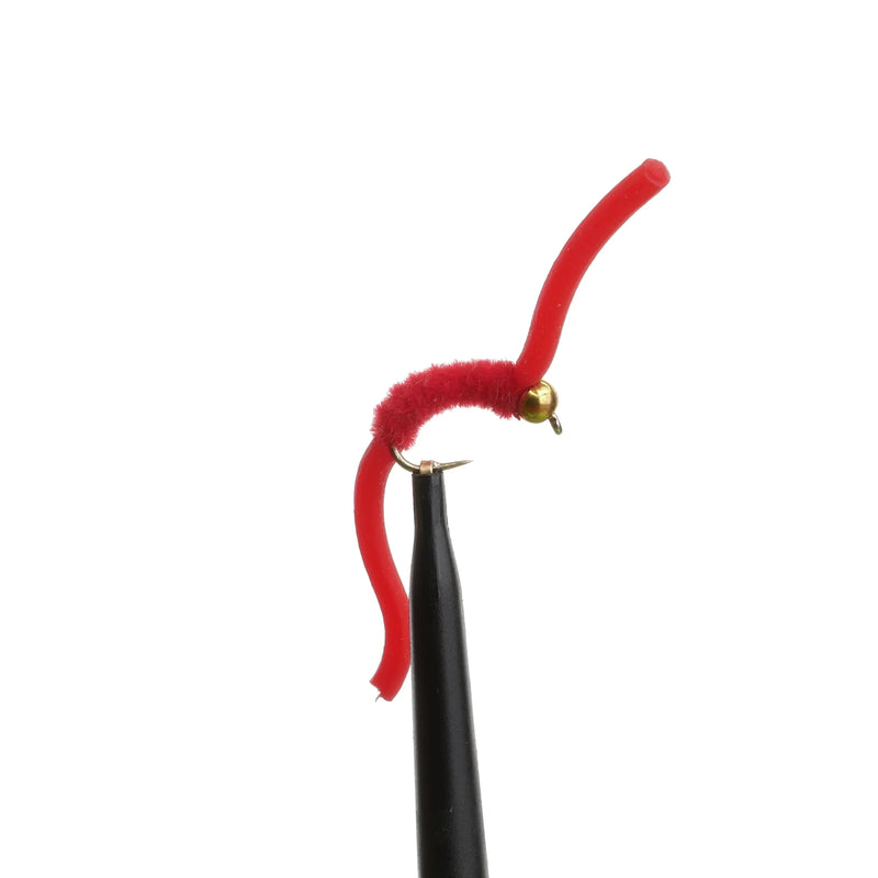 BeadHead Chenille Squirmy Worm Red